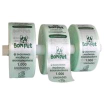 Kit 3 bobinas com 3000 saquinhos higiênicos biodegradáveis pega caca Kit 3 bobinas com 3000 saquinhos higiênicos biodegradáveis pega caca