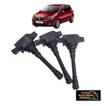 Kit 3 Bobinas de Ignição Renault Logan Sandero Kwid 3cc 1.0