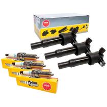 Kit 3 Bobinas Ignicao + 3 Velas Ignicao - Hb20 2012 A 2015 / Hb20S 2014 A 2015 / Picanto 2012 A 2015 - U5316 / Lkr7Dde / Kit01474