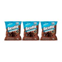 Kit 3 Bocadito 5g Proteina Chocolate Snack Saudavel 40g Shark Pro
