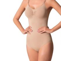 Kit 3 Body Básico Modelador Diminui Barriga Sem Bojo Sem Costura Alça De Silicone Extra