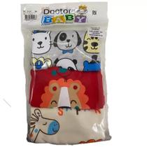 Kit 3 Body Bebê Manga Curta Safari - Doctor Baby Kit 3 Body Bebê Manga Curta Safari - Doctor Baby