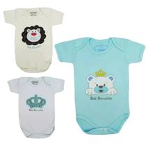 Kit 3 - Body De Bebê Manga Curta