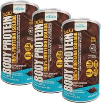 Kit 3 Body Protein Equaliv 600g Cacau