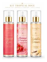 Kit 3 Body Splash Linha Premium Tropical Doce Feminino Fixacao 200ml Kit 3 Body Splash Linha Premium Tropical Doce Feminino Fixacao 200ml
