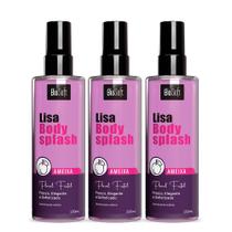Kit 3 Body Splash Mist Ameixa Floral Frutal Colônia Desodorante Corporal 200ml Bio Soft