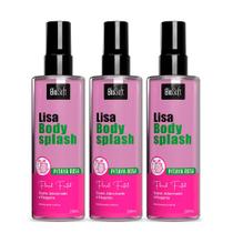 Kit 3 Body Splash Mist Pitaya Rosa Floral Frutal Colônia Desodorante Corporal 200ml Bio Soft