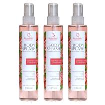 Kit 3 Body Splash Morango Com Champagne 130Ml - Bio Instinto