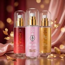 Kit 3 Body Splash Sexy Intense, Divine e Shine Agapis Beauty 200ml Fragrância Sedutora Desodorante C