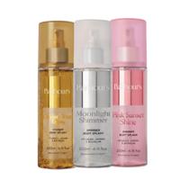 Kit 3 Body Splash Shimmer com Brilho Golden Pink Moonlight Barbours 200ml
