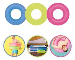 Kit 3 Boia Neon Redonda Piscina Adulto Criança Inflável 90cm