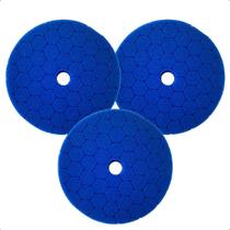 Kit 3 Boina Para Polimento Automotivo Azul Corte Leve 6P