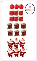 Kit 3 Bolas + 6 Caixinha de Presente + 6 Tambor + 6 Papai Noel Enfeite para Pendurar Natalino Kit 3 Bolas + 6 Caixinha de Presente + 6 Tambor + 6 Papai Noel Enfeite para Pendurar Natalino