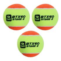 Kit 3 Bolas BTXGO Stage 2 Esportiva Beach Tennis Alta Durabilidade Resistência Bel