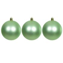 Kit 3 Bolas De Natal Verde Claro 12cm Fosca Enfeite Pendente