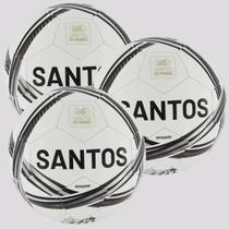 Kit 3 Bolas Santos Estádios 24 Campo Branca e Preta
