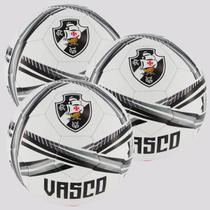 Kit 3 Bolas Vasco Estádios 24 Campo Branca e Preta