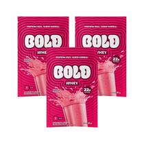 Kit 3 Bold Whey Mousse Morango Sachê 30g Kit 3 Bold Whey Mousse Morango Sachê 30g