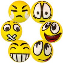 Kit 3 Bolinha Anti Stress Apertar Relaxante Fisioterapia Emojis