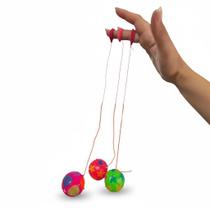 Kit 3 Bolinha Luz e Som 6cm Fidget Toy Sortida Anti-stress