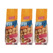Kit 3 bolinhas de batata doce e povilho com gergelim 60g fitsy