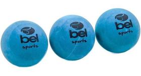 Kit 3 Bolinhas De Borracha Bel Sports Azul - Bel Fix