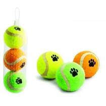 Kit 3 Bolinhas Tênis Brinquedo para Cães Savana Pet - 03 Bolas estilo tênis para cachorro - SavanaPe