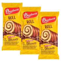 Kit 3 Bolinho Bauducco Rocambole Chocolate 34g