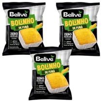 Kit 3 bolinho sabor fuba 45g belive