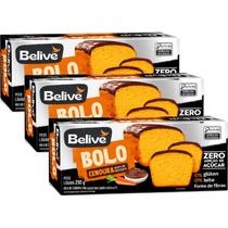 Kit 3 Bolo de Cenoura c/ Chocolate S/ Gluten BELIVE 290g