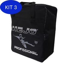 Kit 3 Bolsa Esportiva Para Fardamento Verona Preto 48x40cm