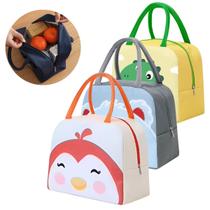 Kit 3 Bolsa Lancheira Térmica Com Desenho De Animais 5L Com Alça Portátil Kit 3 Bolsa Lancheira Térmica Com Desenho De Animais 5L Com Alça Portátil