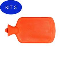 Kit 3 Bolsa Para Água Quente Fria Compressa Borracha 2 Litros