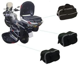 Kit 3 Bolsa Para Moto Baú Givi 2 Lateral 41 L E 1 Superior 56 L