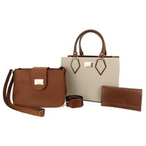 Kit 3 bolsas feminina castelo com carteira com recorte moderno Kit 3 bolsas feminina castelo com carteira com recorte moderno