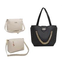 Kit 3 Bolsas Feminina Rafhig LAPELA+Average Chaverim+Average Croco Elegante Corrente Mão E Ombro Kit 3 Bolsas Feminina Rafhig LAPELA+Average Chaverim+Average Croco Elegante Corrente Mão E Ombro