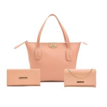 Kit 3 Bolsas Feminina Rosa Helena Dubai + Festa + Carteira Blogueira
