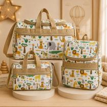 Kit 3 Bolsas Maternidade Bebe Várias Cores Menina/Menino Cor:Bege