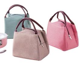 Kit 3 Bolsas Térmicas Listradas e Elegantes e Modernas