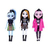 Kit 3 Bonecas Coleção Amigas Monsters com Caixa Surpresa - Anjo Brinquedos