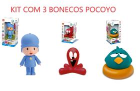 Kit 3 Boneco Pocoyo + Fred + Sonequita Brinquedo