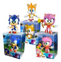 Kit 3 Bonecos Fandom Box Coleção Vinil Sonic Tails Amy Rose