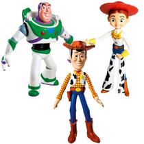 Kit 3 Bonecos Toy Story Buzz Lightyear Wood Jessie Disney - Lider