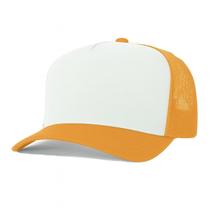 Kit 3 Bonés Trucker Redinha Tela Aba Curva Cor:Laranja Frente BrancaTamanho:Único