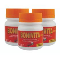 Kit 3 Bonivita 500mg 30 Cápsulas Vitaminas e Minerais