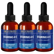 Kit 3 booster hidratante vitamina a + e 40ml bio extratus Kit 3 booster hidratante vitamina a + e 40ml bio extratus