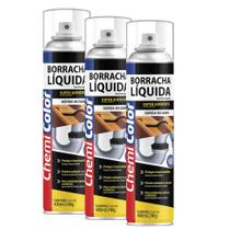 Kit 3 Borracha Líquida Transparente Chemicolor 240g