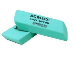 Kit 3 Borracha Soft Green Verde Acrilex