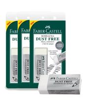 Kit 3 Borracha Técnica Dust Pequena Retangular Faber Castell