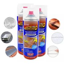 Kit 3 Borrachas Manta Líquida Transparente Impermeabilizante 400ml Vedatudo Para Telhado/Cantos/Junt